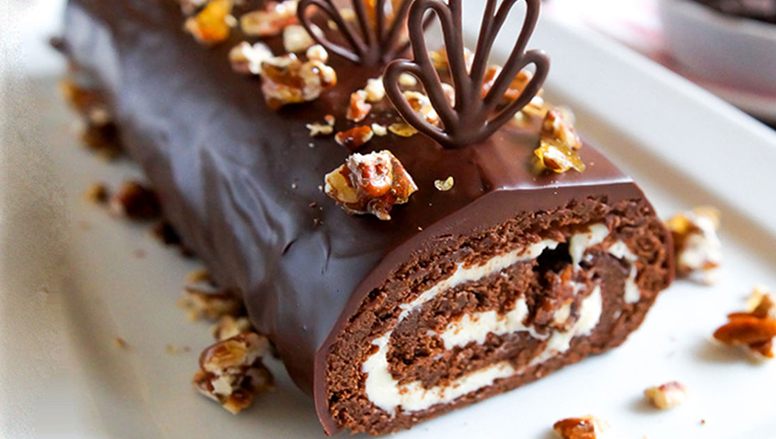 رولت شکلاتی یخچالی | Refrigerated chocolate roulette